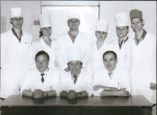 С субординаторами на базе 2 й городской больницы г.Витебска 1990 г