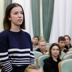 rector with student activists 07